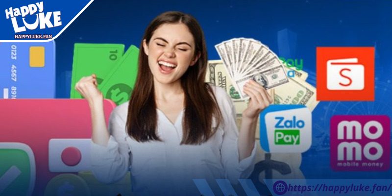 Nạp Rút Tiền Happyluke 3 Thực hiện giao dịch thông qua ví điện tử